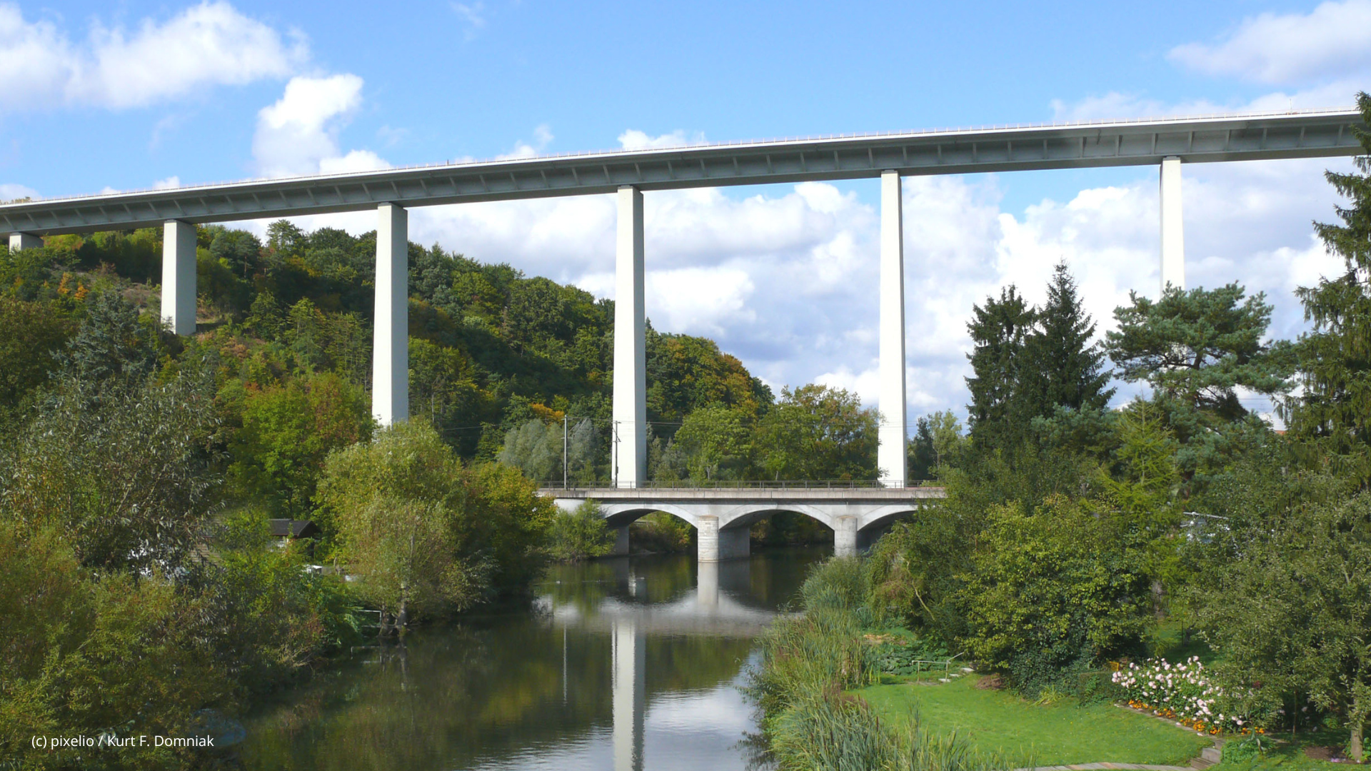 Blick auf die Werrtalbrücke