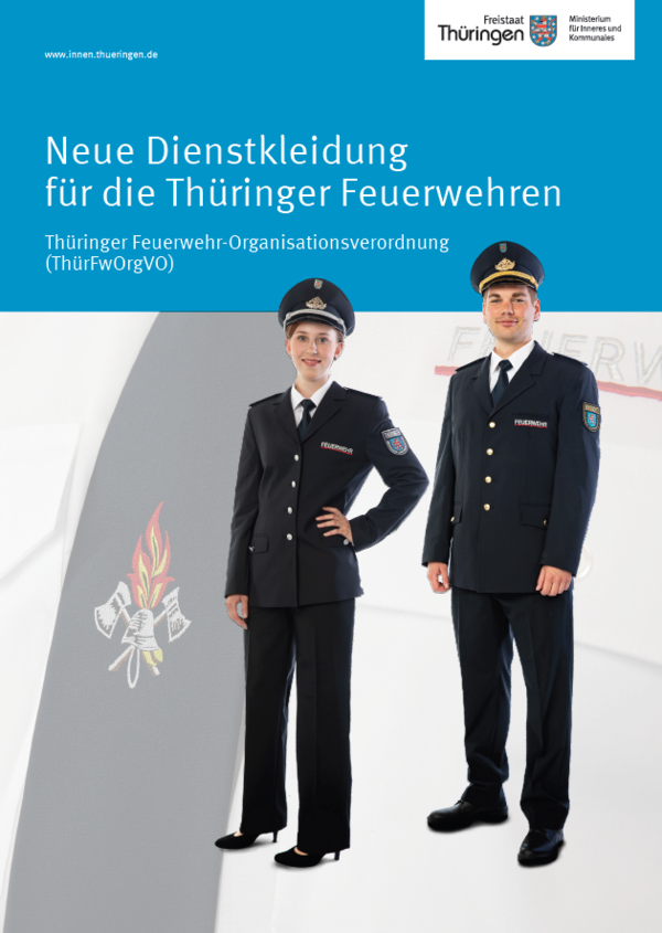 Deckblatt der Broschüre über die neue Feuerwehr-Dienstkleidung